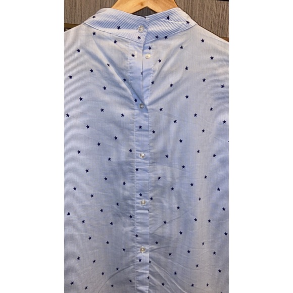 H&M cotton star print stripe button shirt - Picture 8 of 10